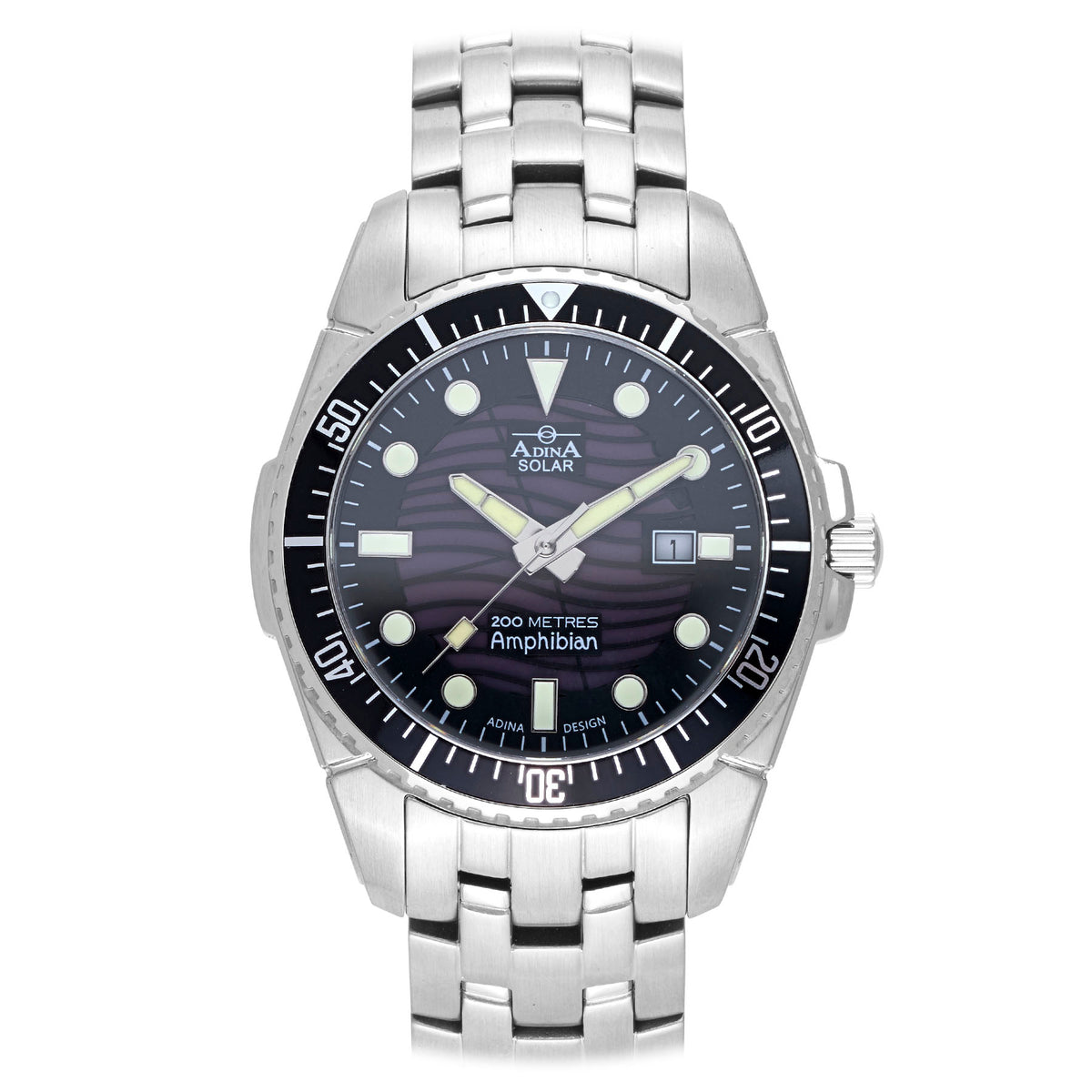Adina Solar Amphibian Dive Watch NK142-SS2XB