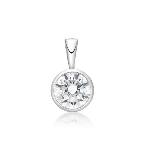 Parrys Jewellers S/S CZ Round Pendant