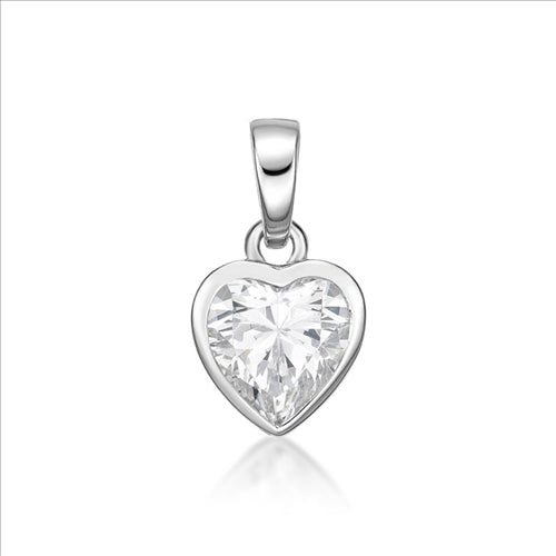 Sterling Silver 7mm Heart Pendant