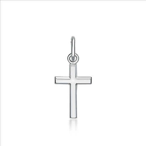 Parrys Jewellers Sterling Silver Plain Small Cross Pendant