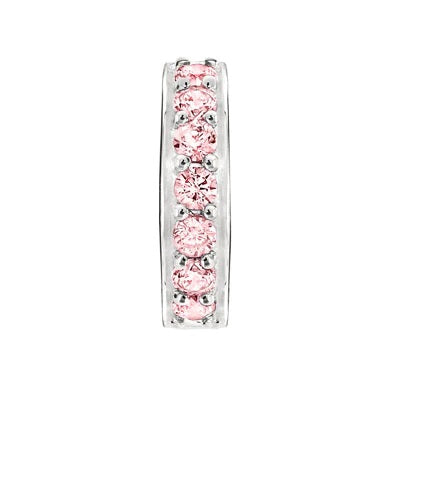 Candid Sterling Silver stopper with pink cubic zirconia ST0010