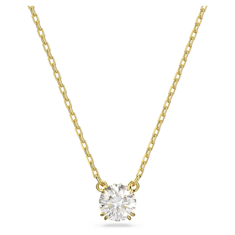 Swarovski Constella Pendant Round cut, White, Gold-tone plated 5636703