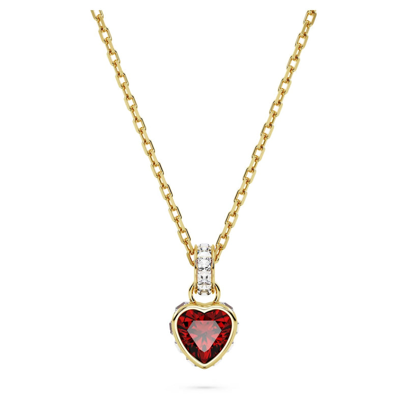 Swarovski Stilla Pendant Heart, Red, Gold-Tone Plated 5648750
