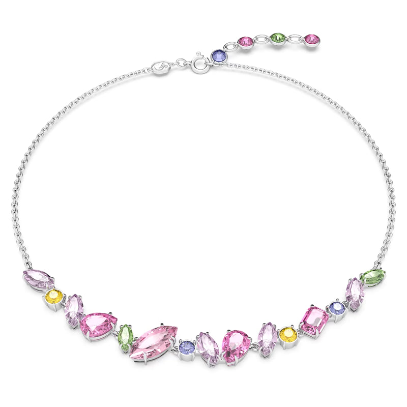 Swarovski Gema Necklace Mixed Cuts, Multicoloured, Rhodium Plated 5658398