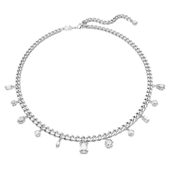 Swarovski Dextera necklace Mixed cuts, White, Rhodium plated 5671183