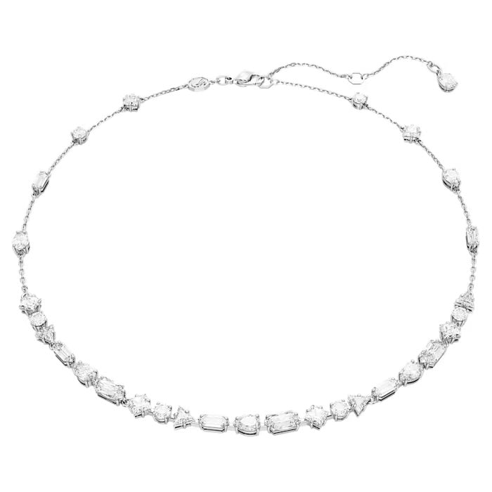 Swarovski Mesmera necklace Mixed cuts, Scattered design, White, Rhodium plated 5676989