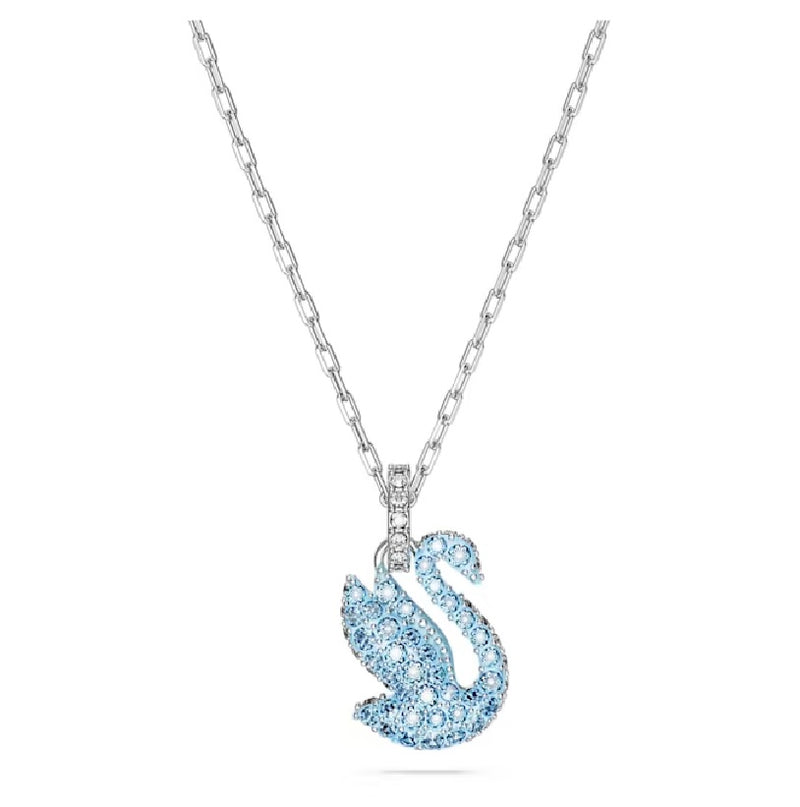 Swarovski Iconic Swan pendantSwan, Small, Blue, Rhodium plated 5680422