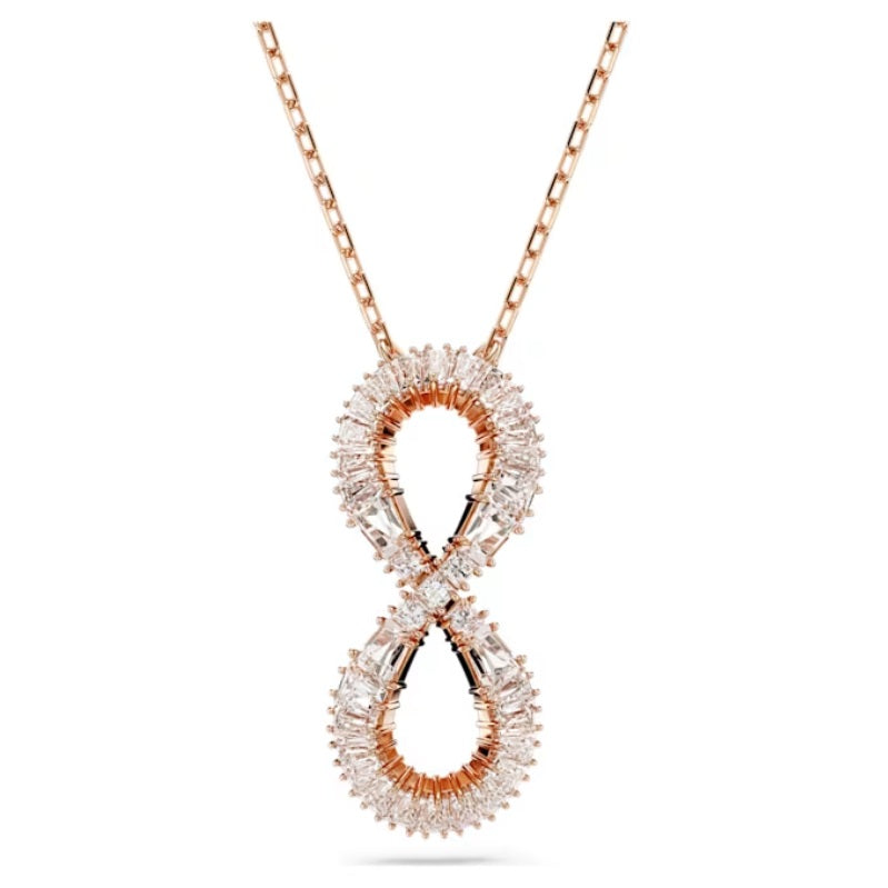Swarovski Hyperbola pendant Infinity, White, Rose gold-tone plated 5677623