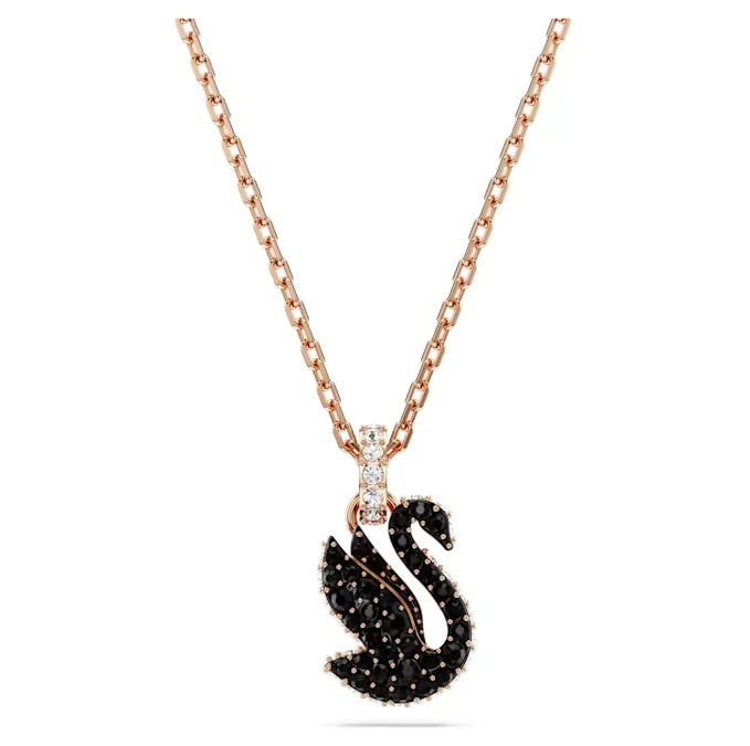 Swarovski Swarovski Swan pendant Swan, Small, Black, Rose gold-tone plated 5678046