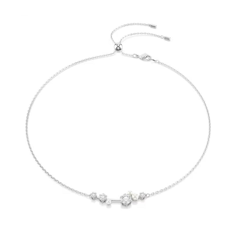 Swarovski Constella necklace Crystal pearl, Round cuts, White, Rhodium plated 5705626