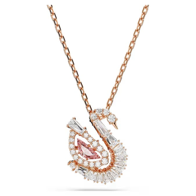 Swarovski Swan pendant Mixed cuts, Swan, Pink 5732414