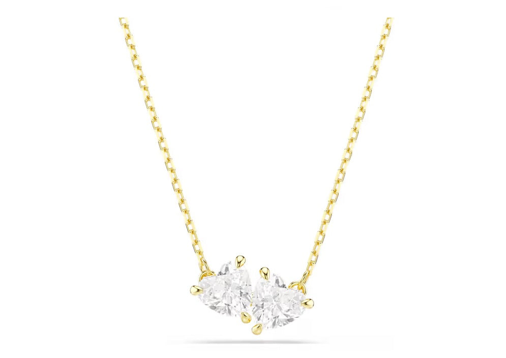 Swarovski Mesmera Attract necklace Heart, White, Gold-tone plated 5733475