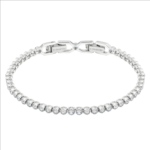 Swarovski Imber Emily Tennis bracelet Round cut, White, Rhodium plated 1808960