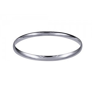 Parrys Jewellers Sterling Silver Solid Comfort Fit Bangle 60mm