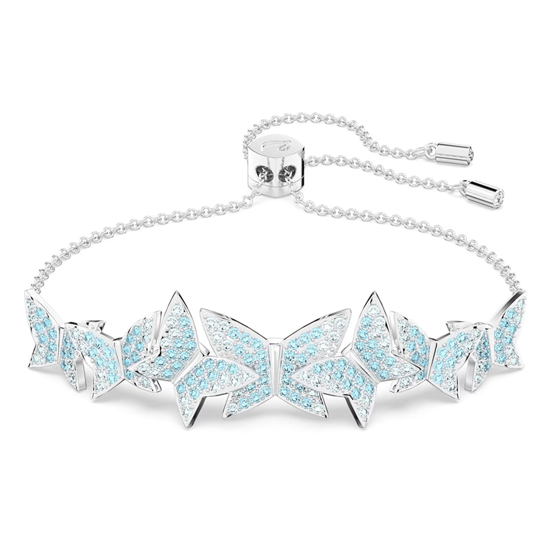 Swarovski Lilia Bracelet Butterfly Blue Rhodium Plated M 5662184