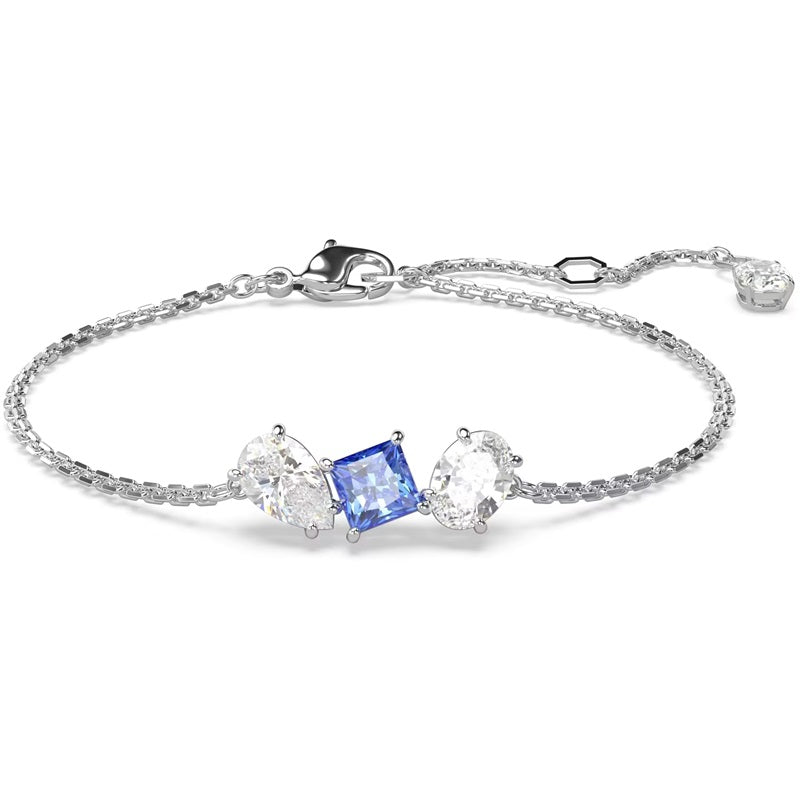 Swarovski Mesmera Bracelet Mixed cuts, Blue, Rhodium plated 5668359