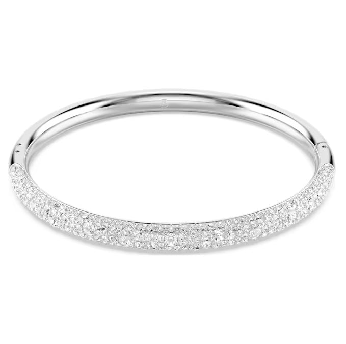 Swarovski Sublima bangle Snow pavé, White, Rhodium plated 5684241