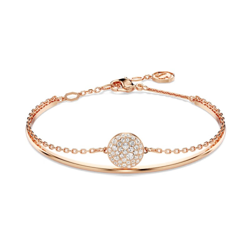 Swarovski Meteora bangle White, Rose gold-tone plated 5683452