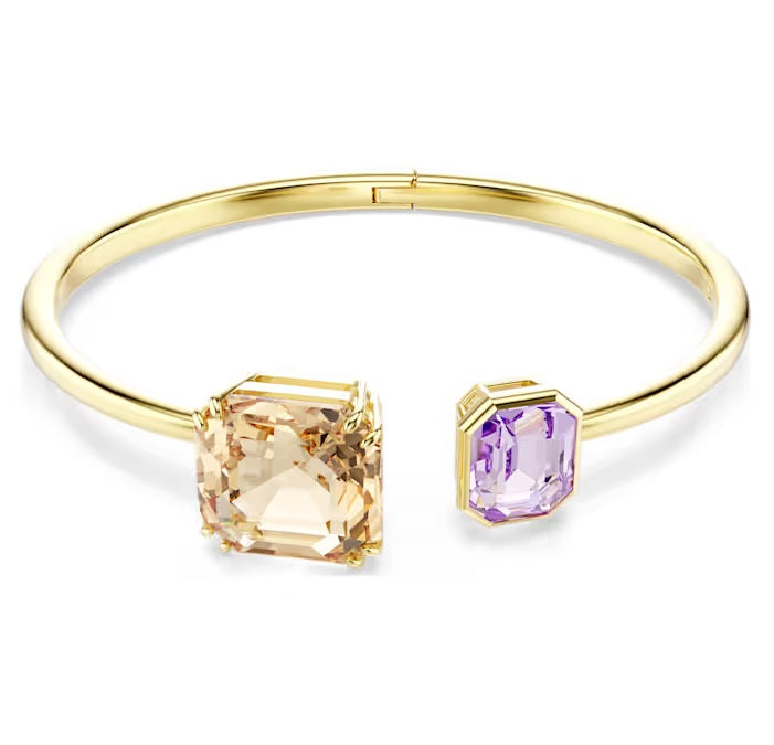 Swarovski Millenia bangle Octagon cut, Multicoloured, Gold-tone plated 5725754