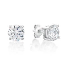 Parrys Jewellers Sterling Silver 8mm Round CZ Studs