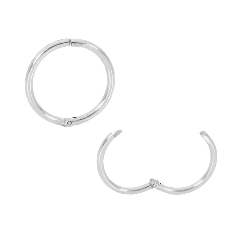 Parrys Jewellers Sterling Silver 12mm Plain Sleepers
