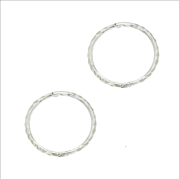 Parrys Jewellers Sterling Silver 14mm Twist Sleepers