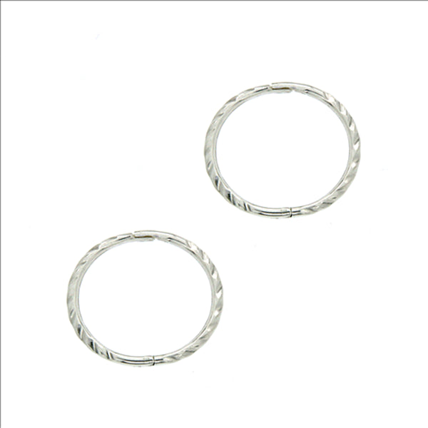 Parrys Jewellers Sterling Silver 12mm Twist Sleepers