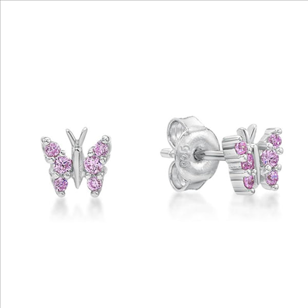 Parrys Jewellers Sterling Silver Studs Butterfly