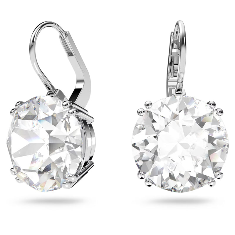 Swarovski Millenia Drop Earrings Round Cut, White, Rhodium Plated 5628351