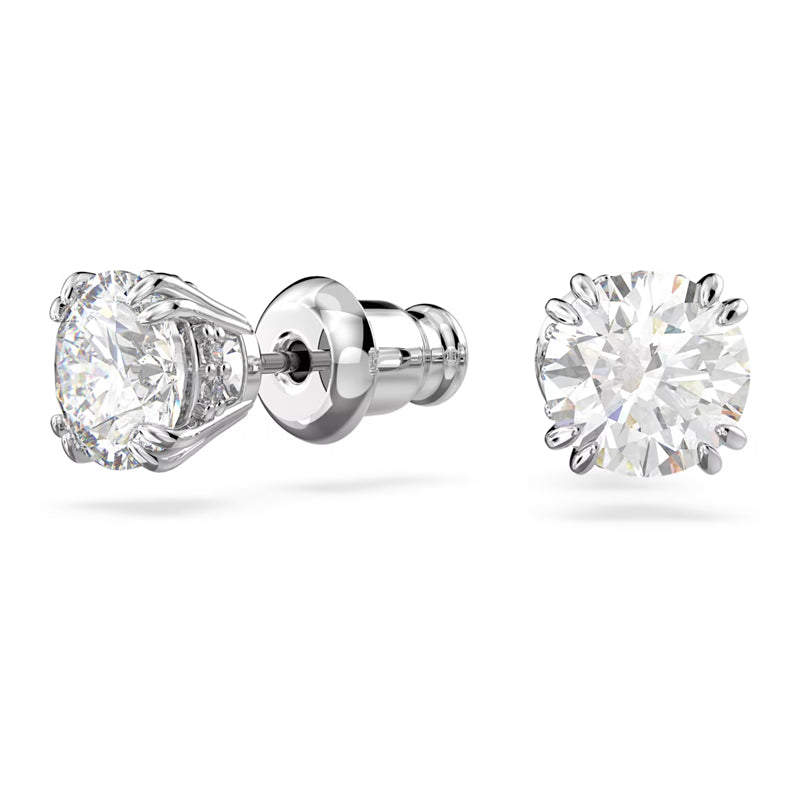 Swarovski Constella Stud Earrings Round Cut, White, Rhodium Plated 5636712