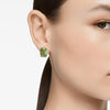Swarovski Millenia Stud Earrings Octagon Cut, Green, Gold-Tone Plated 5638489