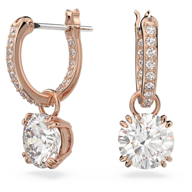 Swarovski Constella drop white/ros earrings 648991