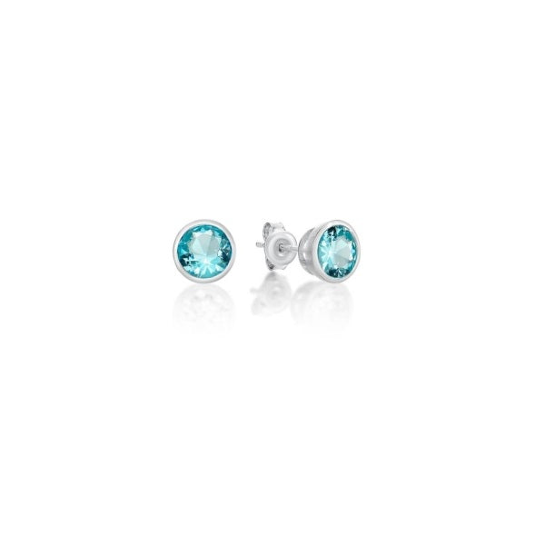 Parrys Jewellers March Birthstone Bezel Earrings