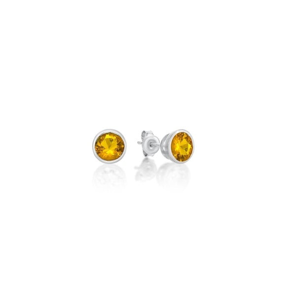 November Birthstone Bezel Earrings