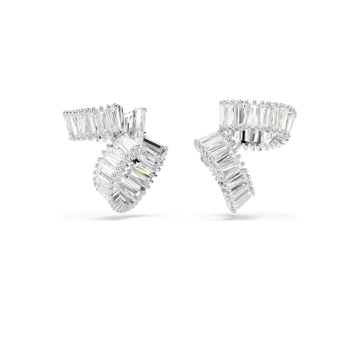 Swarovski Ariana Grande x Swarovski ear cuffs Baguette cut, White, Rhodium plated 5720872