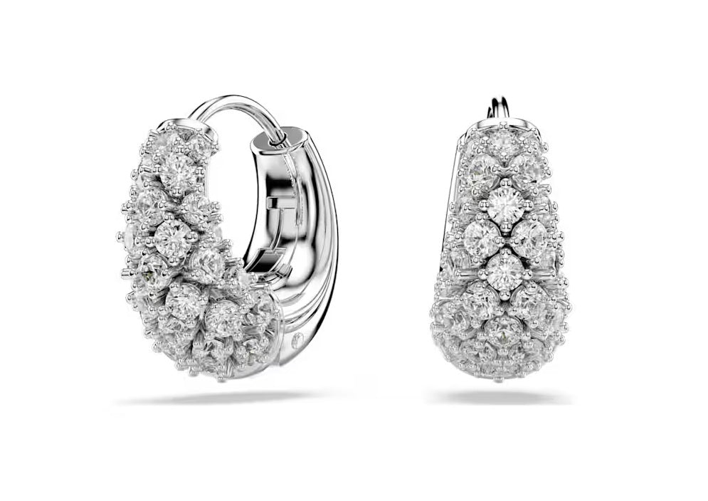Swarovski Sublima earrings White, Rhodium plated 5732282