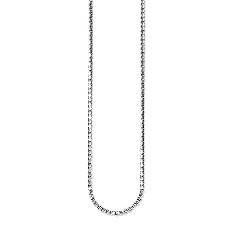 Thomas Sabo Silver Oxidised Box Link Necklace 45cm