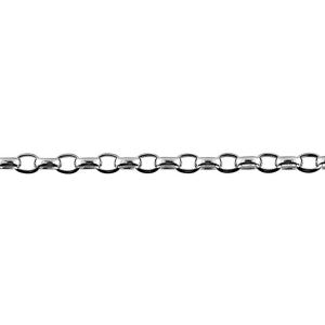 Sterling Silver Oval Belcher Chain 45cm