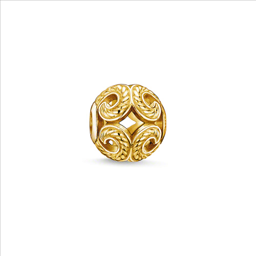Thomas Sabo yellow Gold Plated Wave Karma Bead TK0051