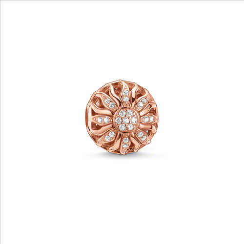 Thomas Sabo Rose Gold Plated CZ Sun Karma Bead TK0060