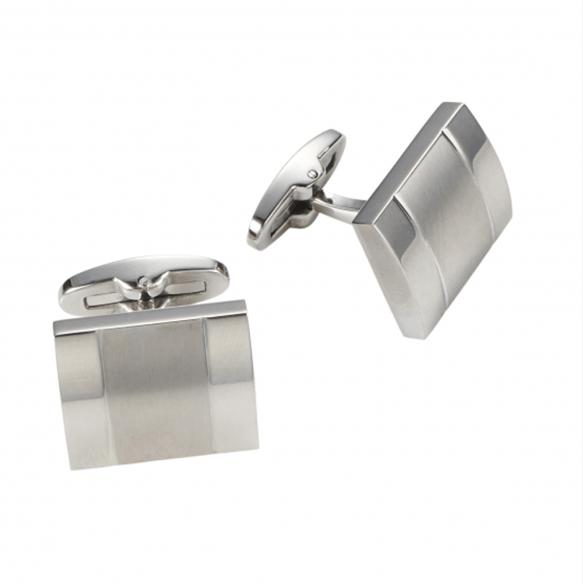 Cudworth Brushed And Polished Stainless Steel Cufflinks