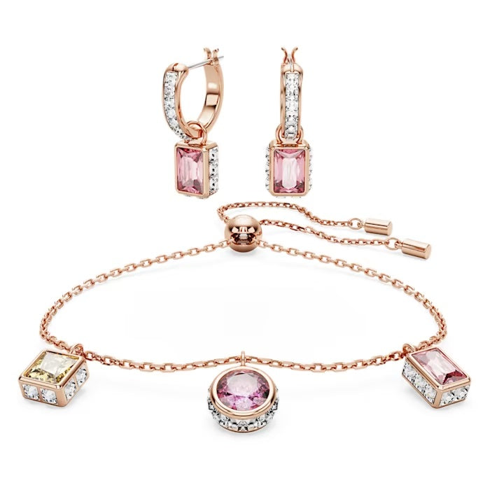 Swarovski Stilla set Mixed cuts, Multicoloured, Rose gold-tone plated 5662923