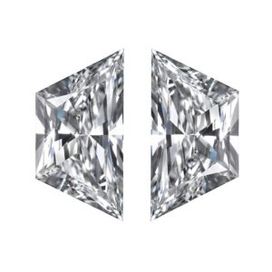 Brilliant Cut Trapazoid Diamond Pair 0.83ct HSI