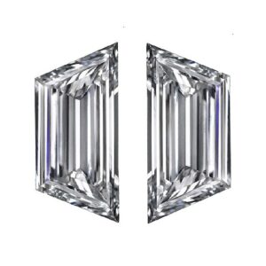 Step Cut Trapazoid Diamond Pair 0.80ct HVS